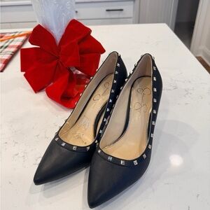 Jessica Simpson Black Stud Heels